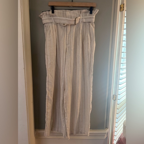 NWT Banana Republic Cream Wide Leg Pants - Picture 1 of 11